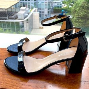 Stuart Weitzman black patent sandals